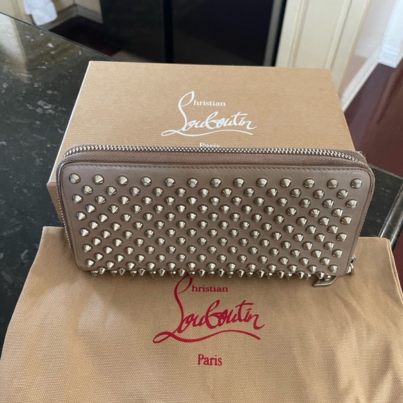 Authentic Christian LouboutinStudded Beige Wallet